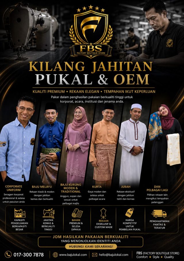 KILANG JAHIT PUKAL PAKAIAN BAJU MELAYU BAJU KURUNG KURTA