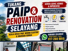 Tukang Paip dan Renovation Selayang | Wiring Elektrik, Baiki Paip Bocor Dan Ubahsuai Rumah | Iskandar