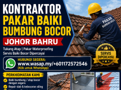 Kontraktor baiki bumbung bocor kawasan Taman Impian Emas Johor Bahru